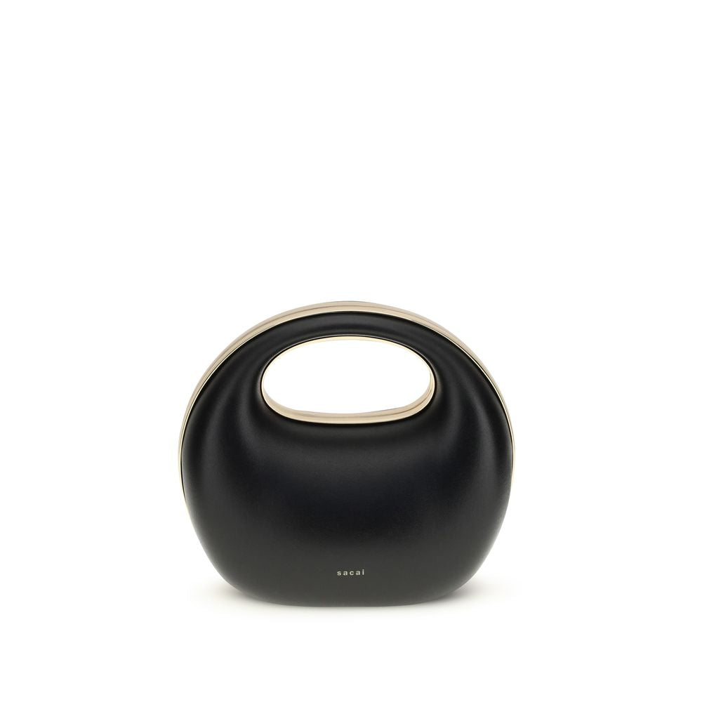 Sacai Black Calf Leather Handbag