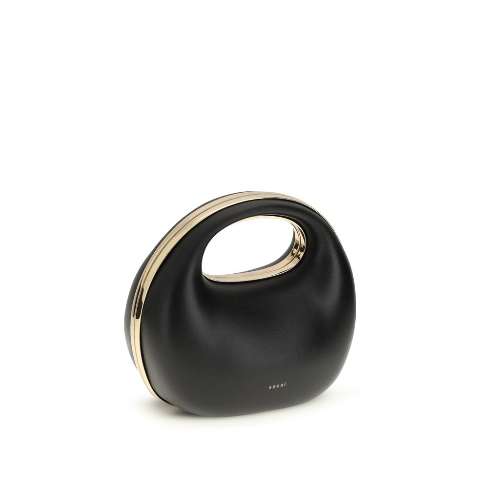 Sacai Black Calf Leather Handbag
