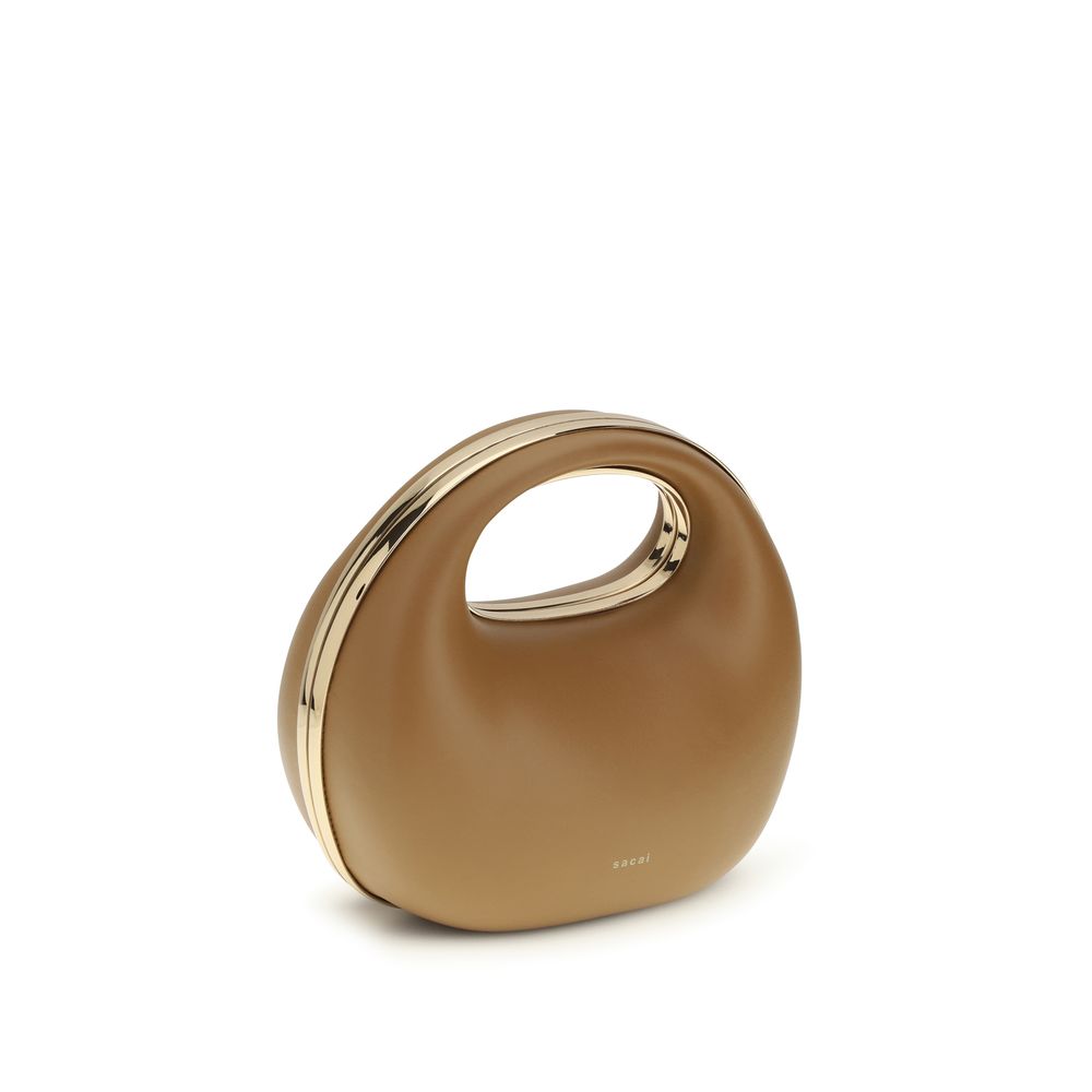Sacai Brown Calf Leather Handbag