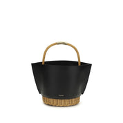 Sacai Black Calf Leather Shoulder Bag