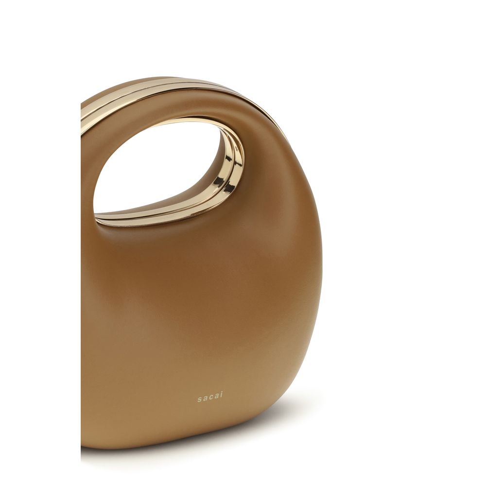Sacai Brown Calf Leather Handbag