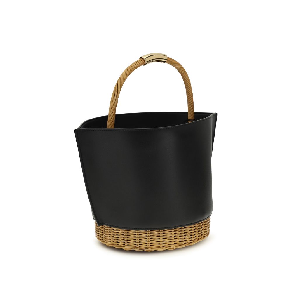 Sacai Black Calf Leather Shoulder Bag