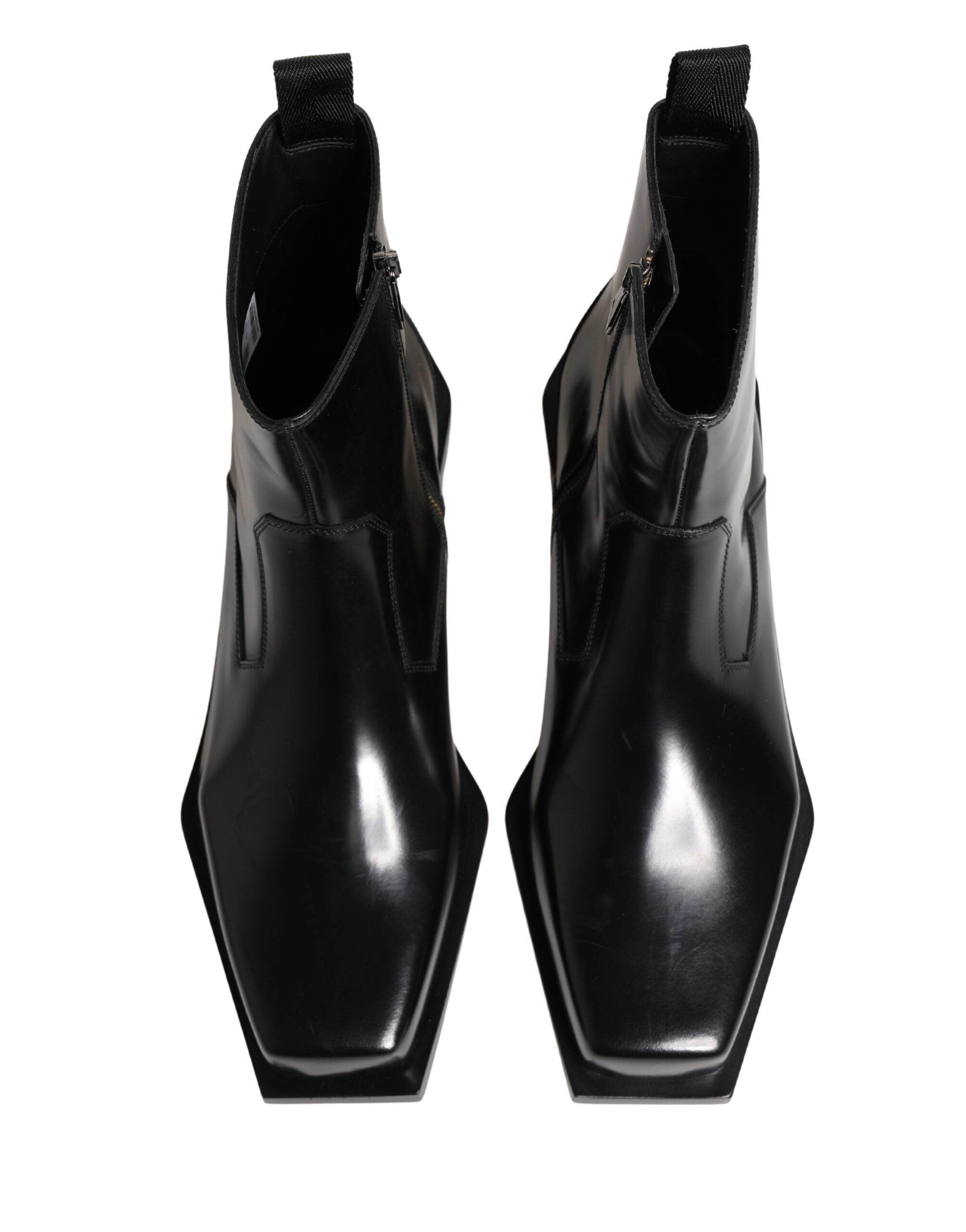 Dolce & Gabbana Black Leather Ankle Boots