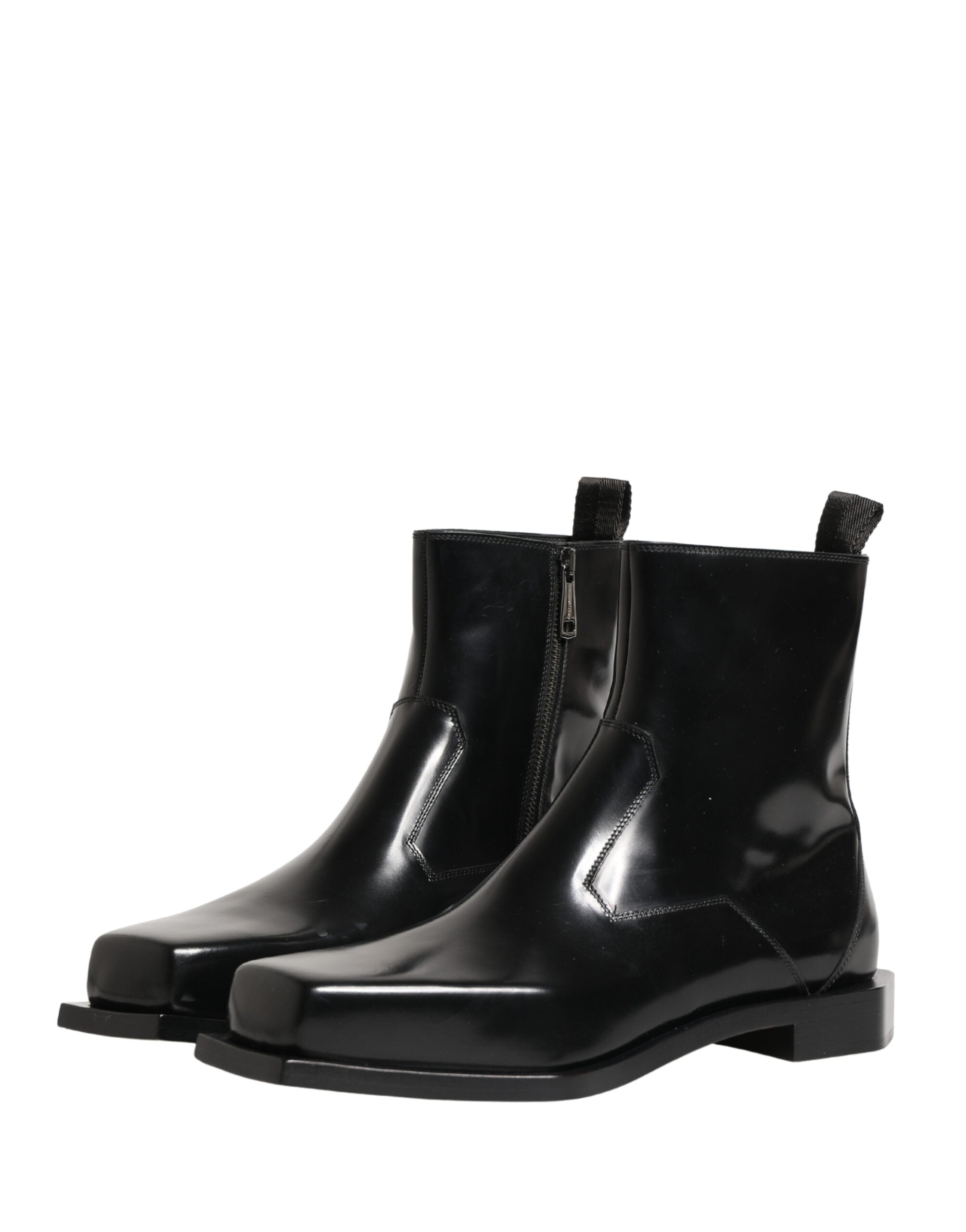 Dolce & Gabbana Black Leather Ankle Boots