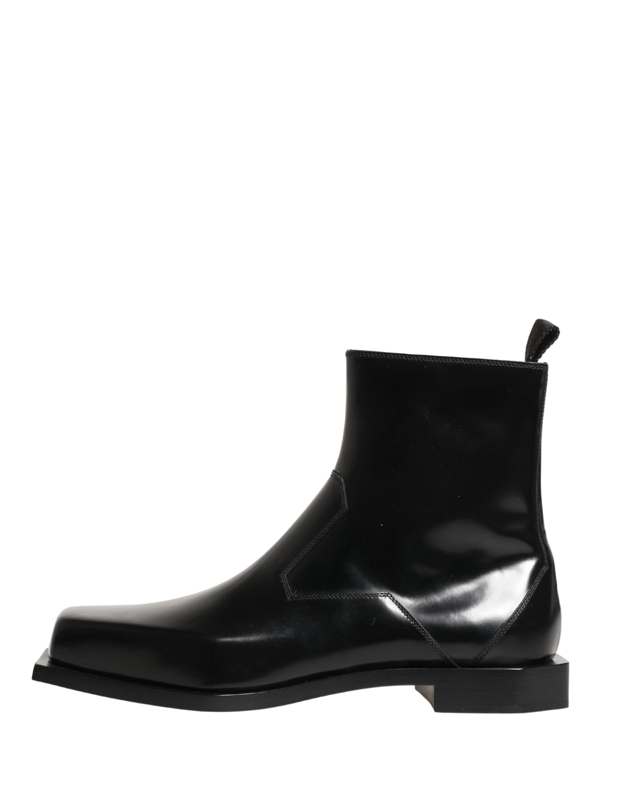 Dolce & Gabbana Black Leather Ankle Boots