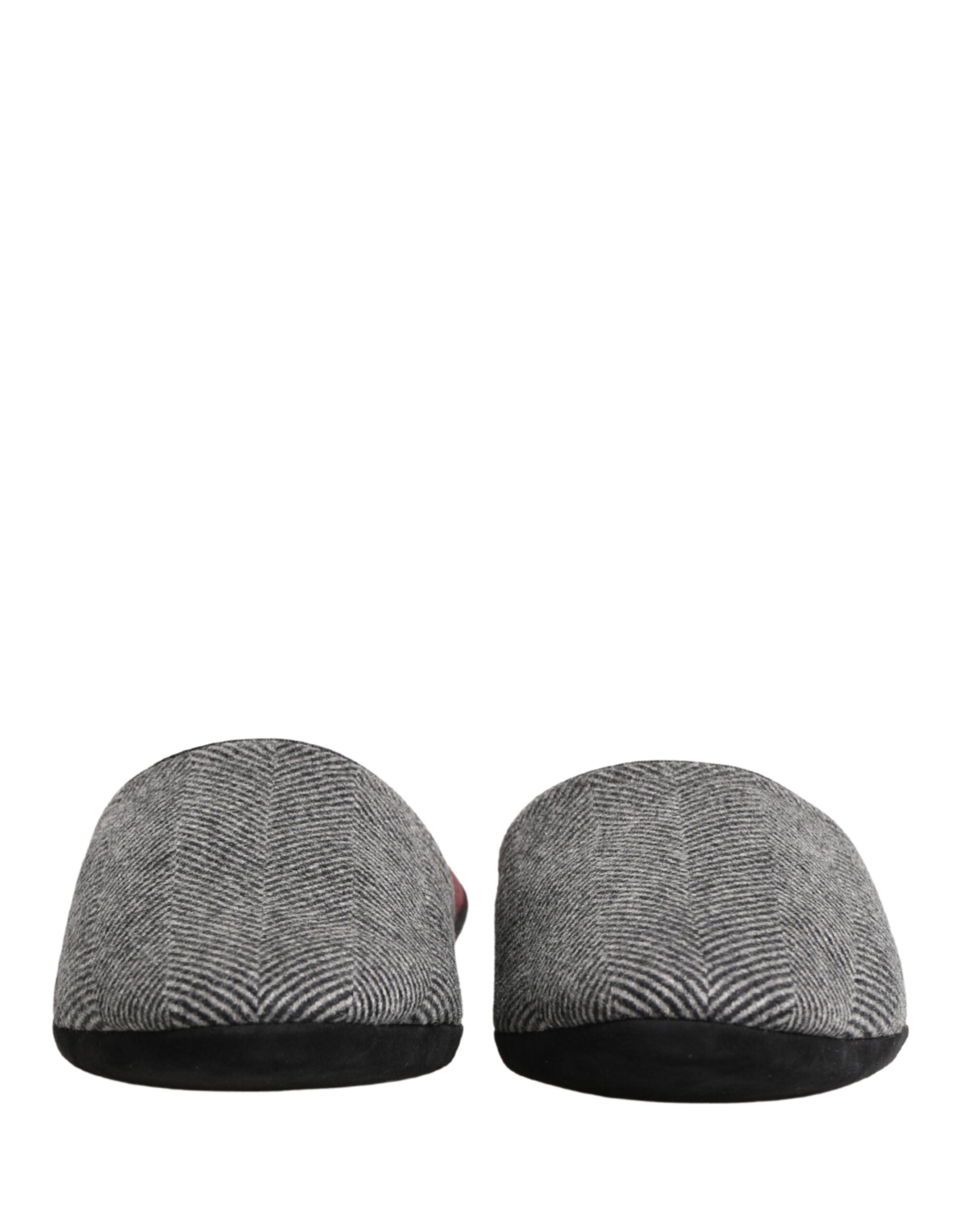 Dolce & Gabbana Grey Cashmere Slippers