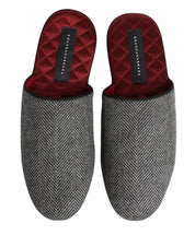 Dolce & Gabbana Grey Cashmere Slippers