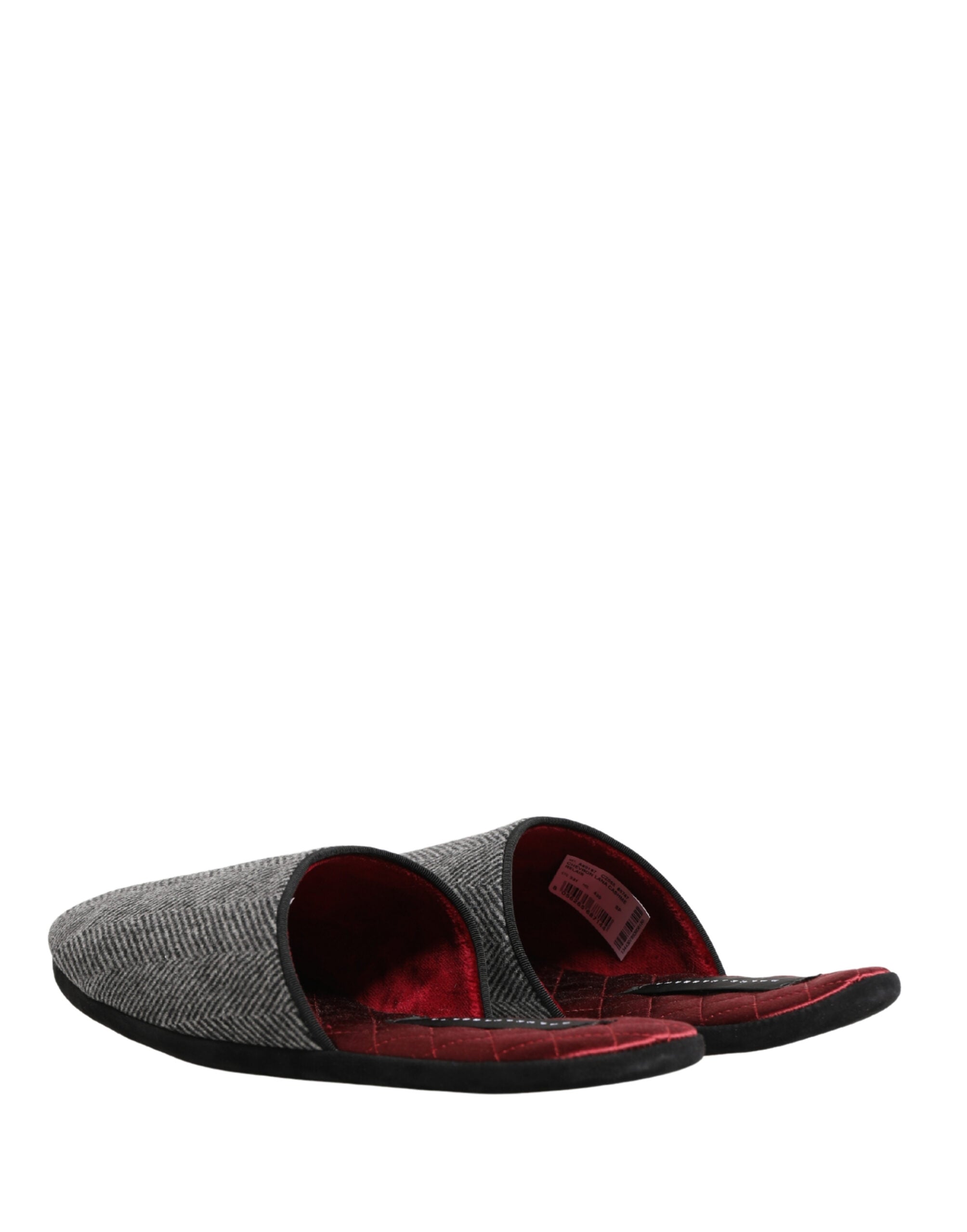 Dolce & Gabbana Grey Cashmere Slippers