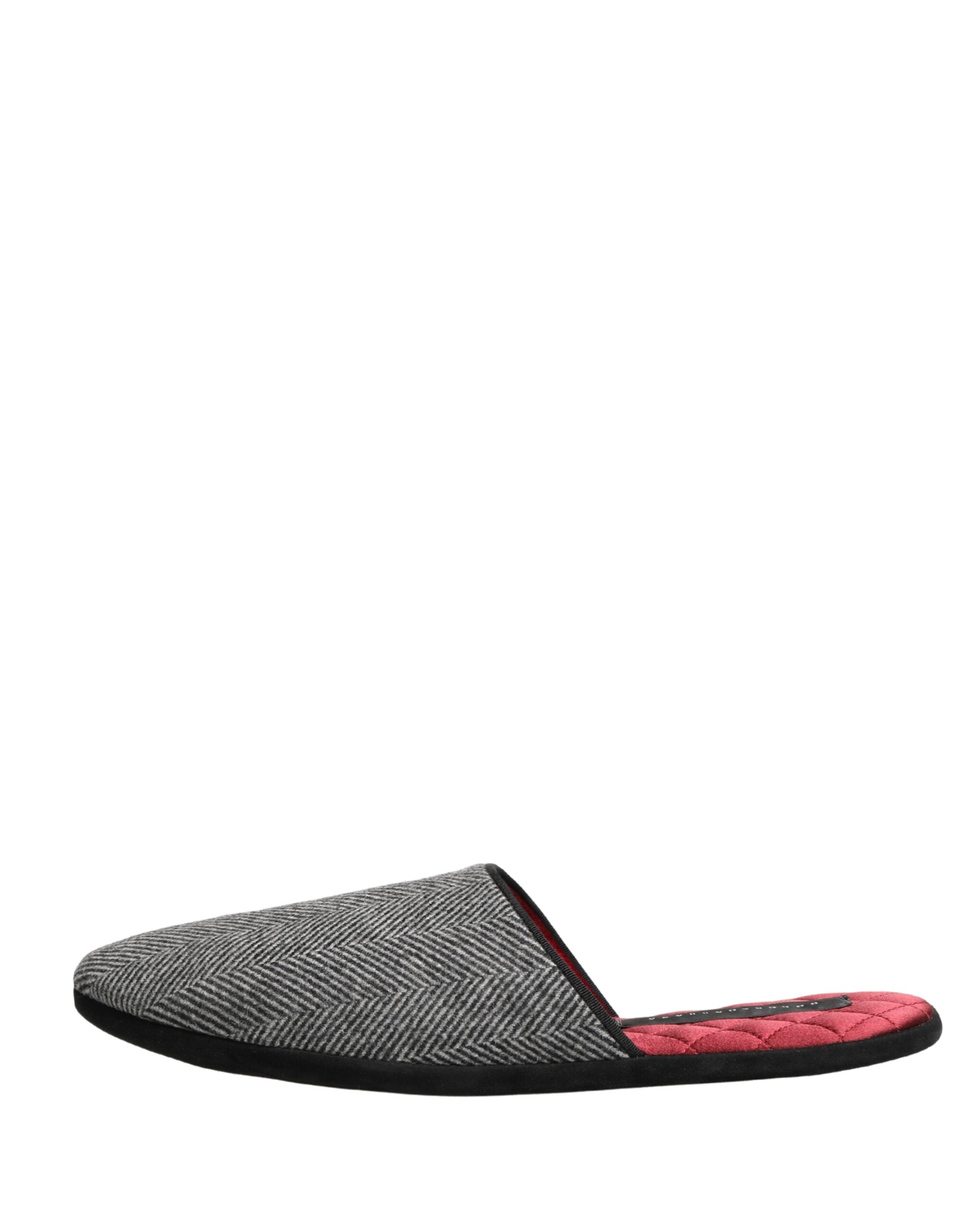 Dolce & Gabbana Grey Cashmere Slippers