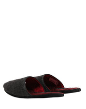 Dolce & Gabbana Dark Grey Wool Alpaca Slippers
