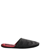 Dolce & Gabbana Dark Grey Wool Alpaca Slippers