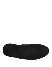 Dolce & Gabbana Dark Grey Wool Alpaca Slippers