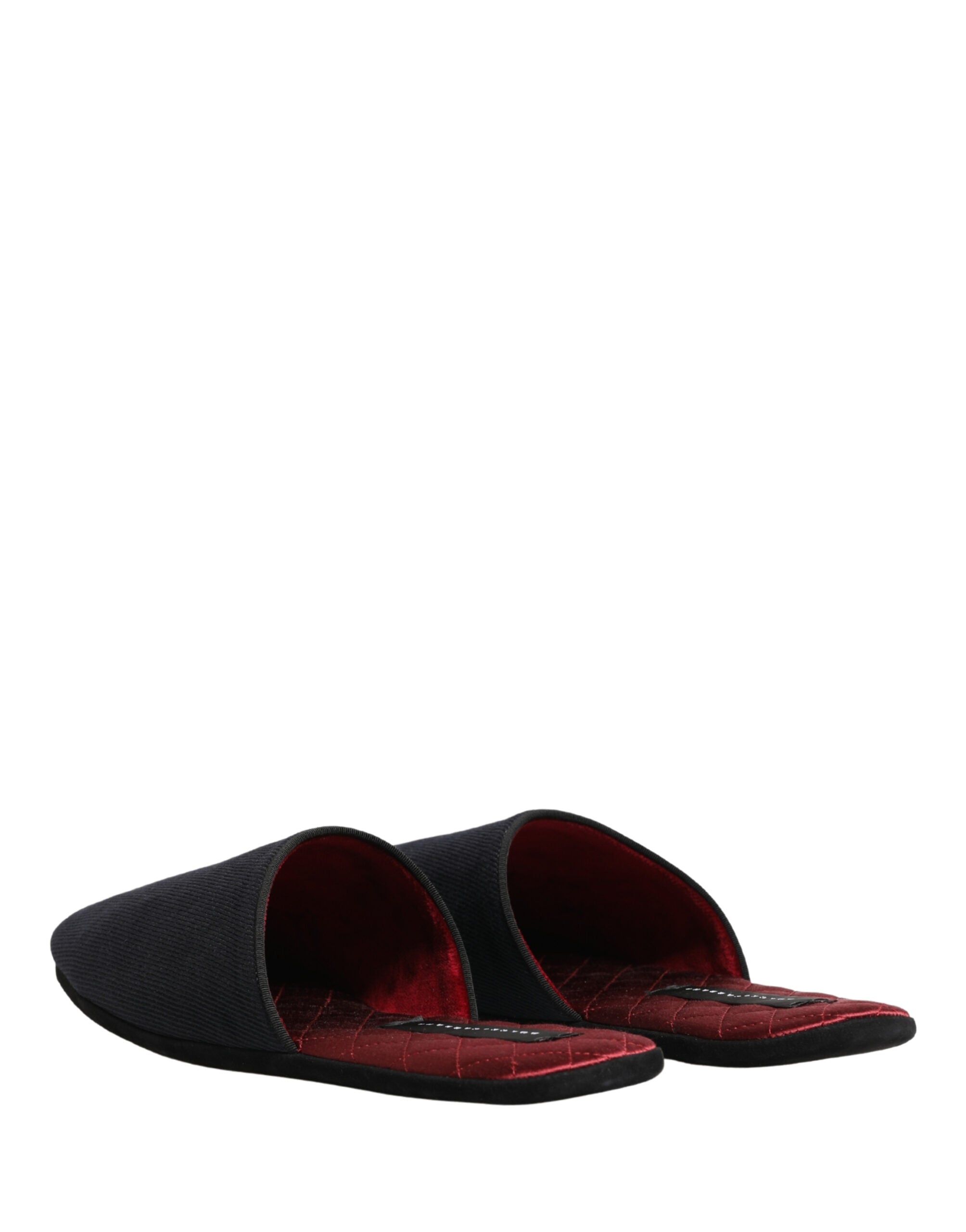 Dolce & Gabbana Dark Navy Wool Cotton Slippers