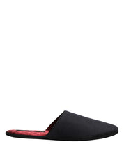 Dolce & Gabbana Dark Navy Wool Cotton Slippers
