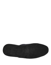 Dolce & Gabbana Dark Navy Wool Cotton Slippers