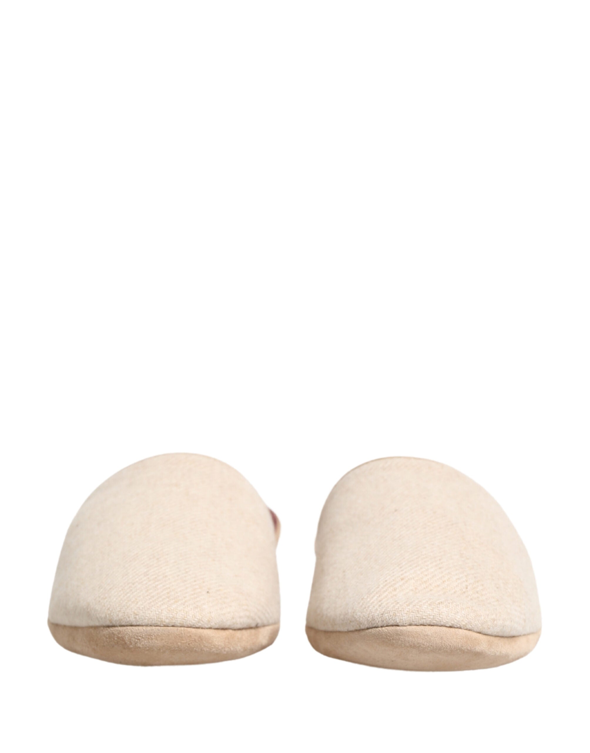Dolce & Gabbana Beige Shetland Wool Slippers