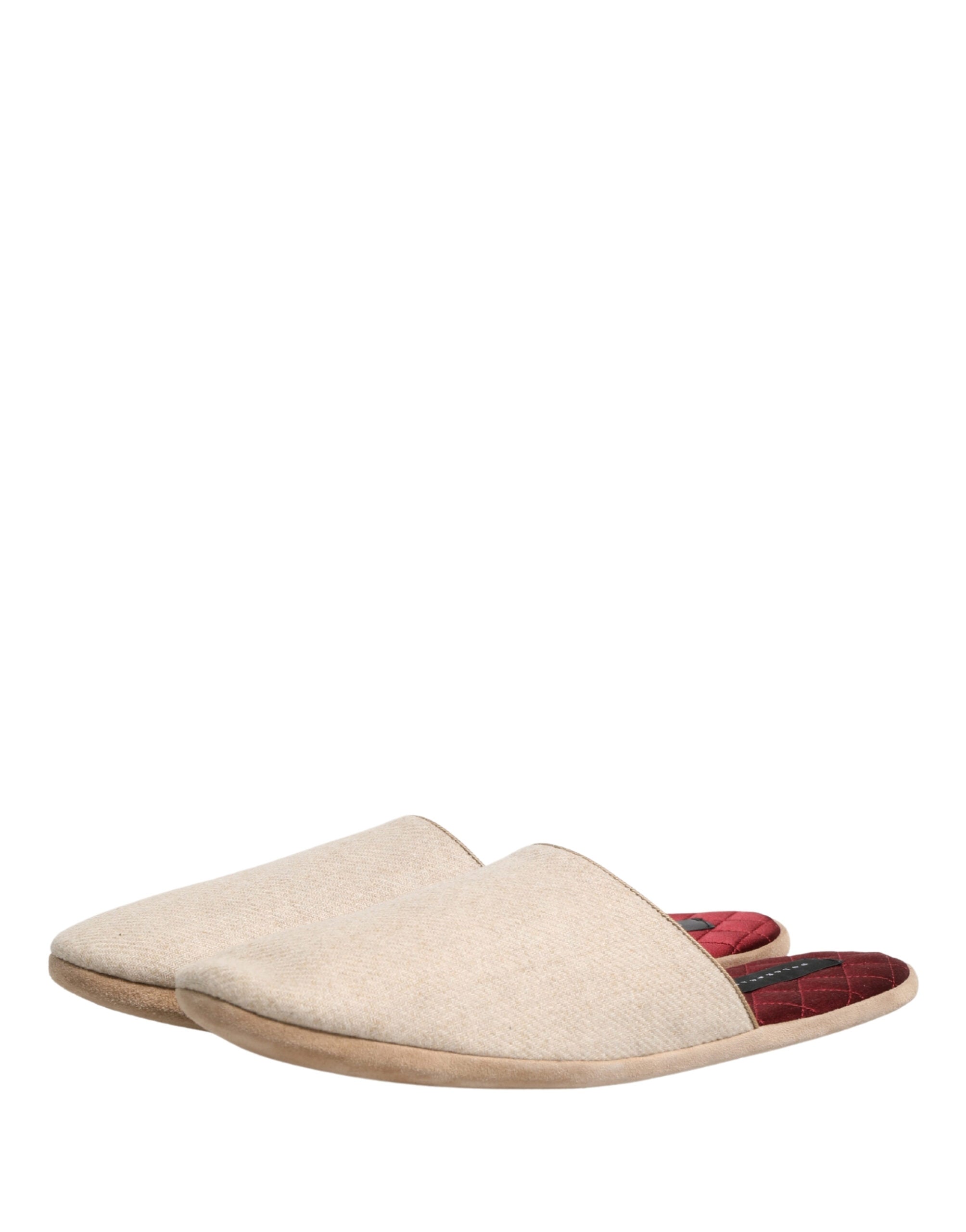 Dolce & Gabbana Beige Shetland Wool Slippers
