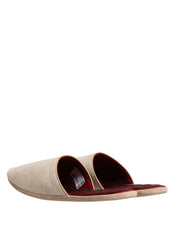Dolce & Gabbana Beige Shetland Wool Slippers