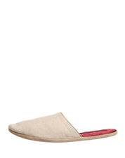 Dolce & Gabbana Beige Shetland Wool Slippers