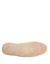 Dolce & Gabbana Beige Shetland Wool Slippers