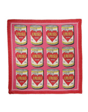 Dolce & Gabbana Pink Silk Cashmere Neck Square Shawl Scarf