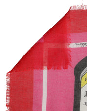 Dolce & Gabbana Pink Silk Cashmere Neck Square Shawl Scarf