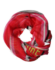 Dolce & Gabbana Pink Silk Cashmere Neck Square Shawl Scarf