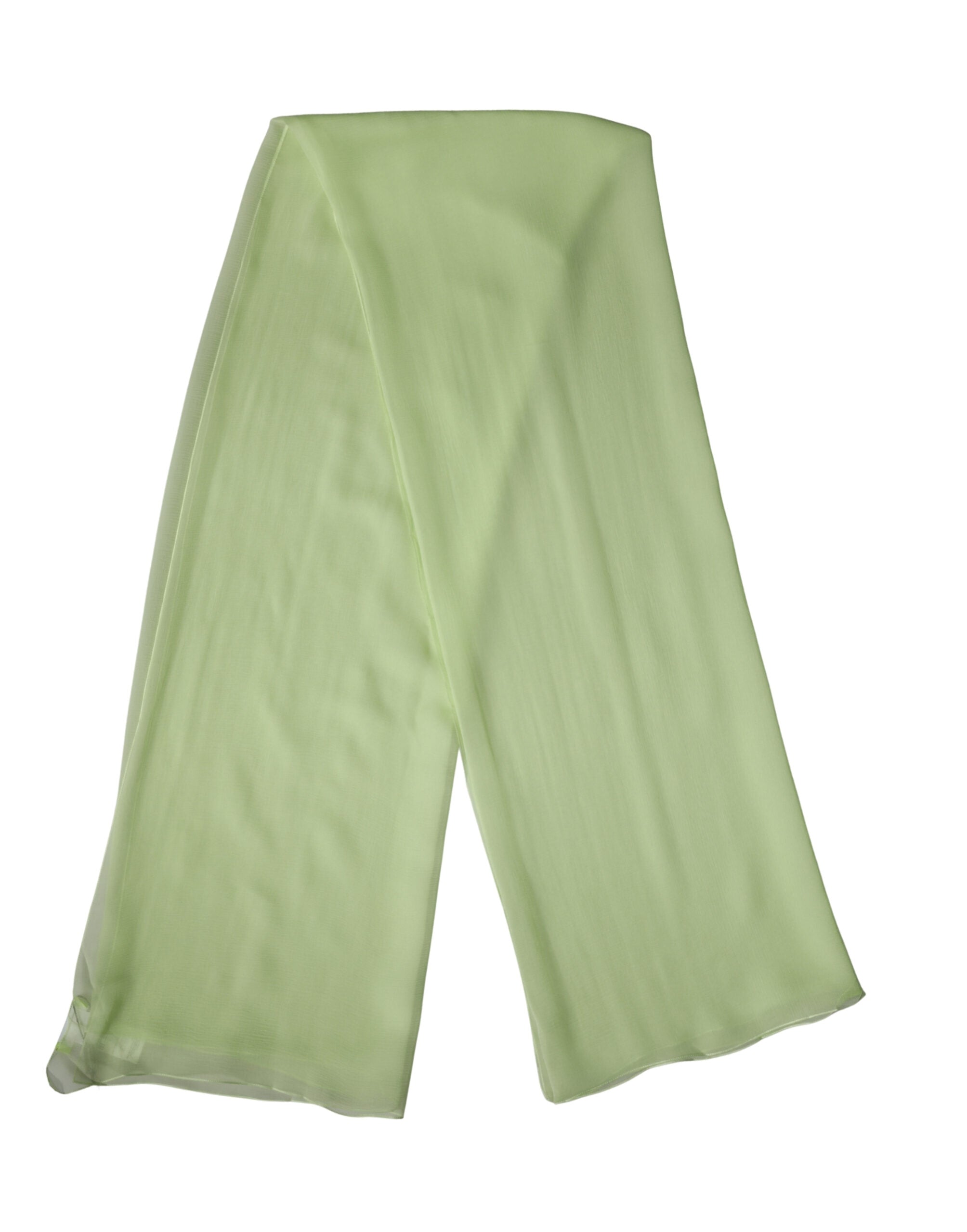 Dolce & Gabbana Light Green Silk Neck Wrap Stole