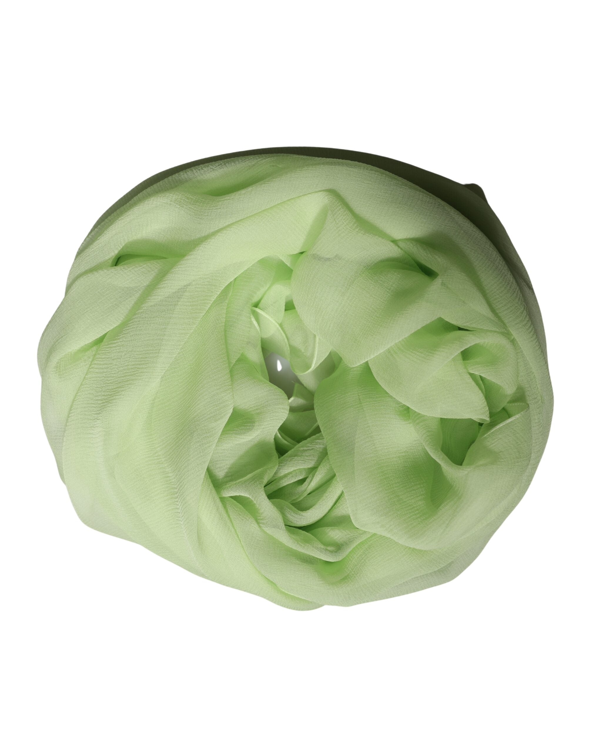 Dolce & Gabbana Light Green Silk Neck Wrap Stole