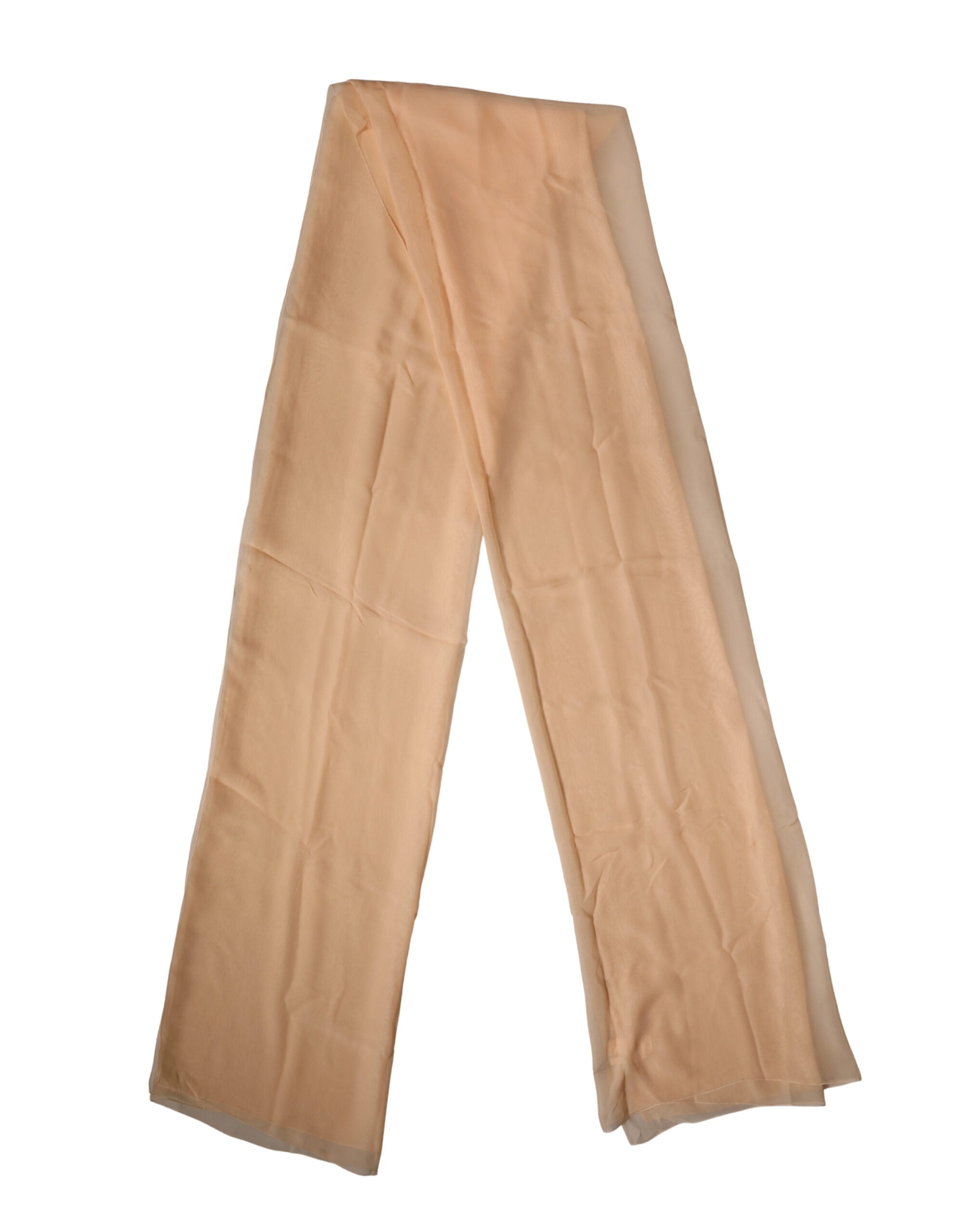 Dolce & Gabbana Beige Silk Neck Wrap Shawl Stole