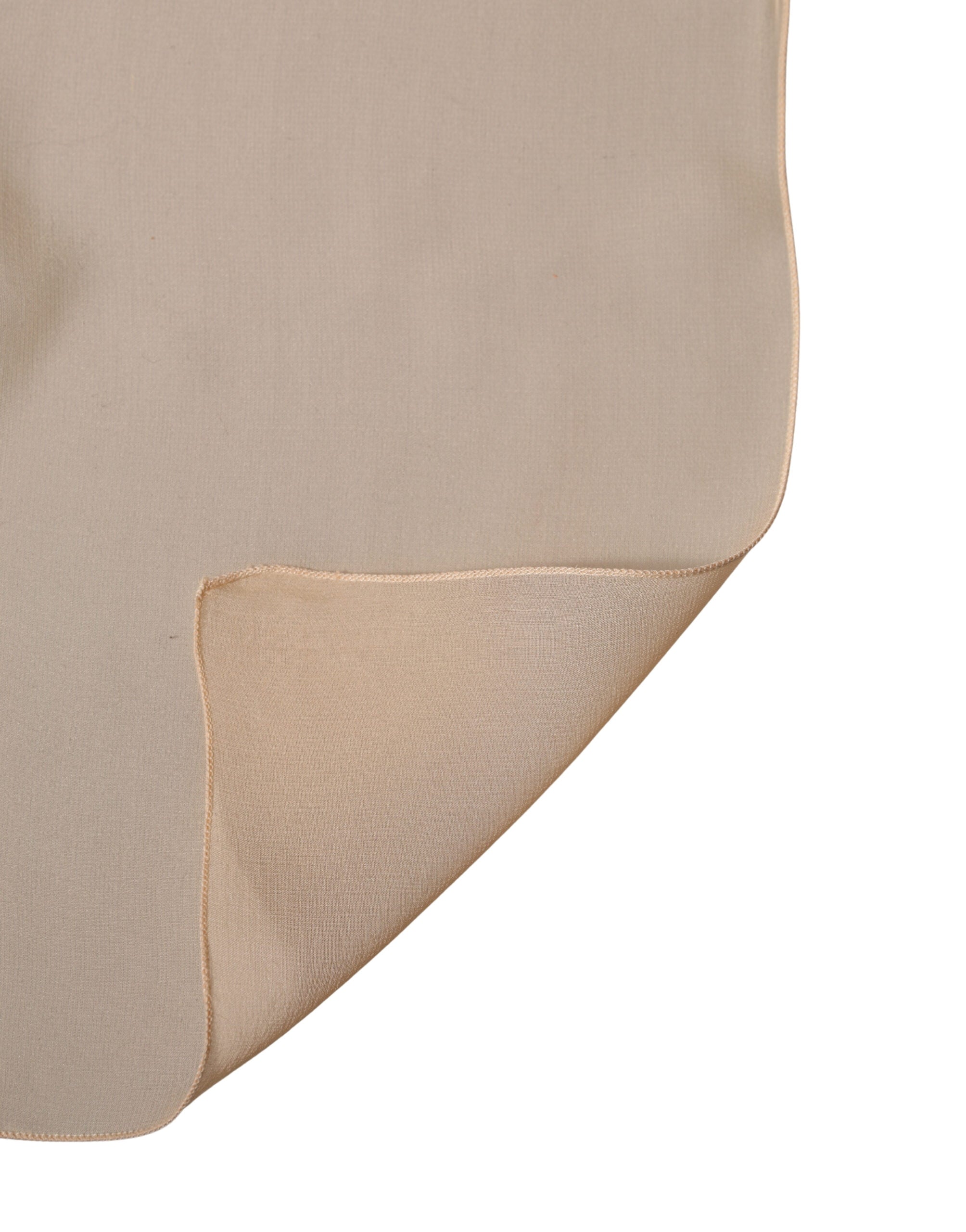 Dolce & Gabbana Beige Silk Neck Wrap Shawl Stole