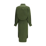 Givenchy Bicolor Cotton Poplin Casual Dress