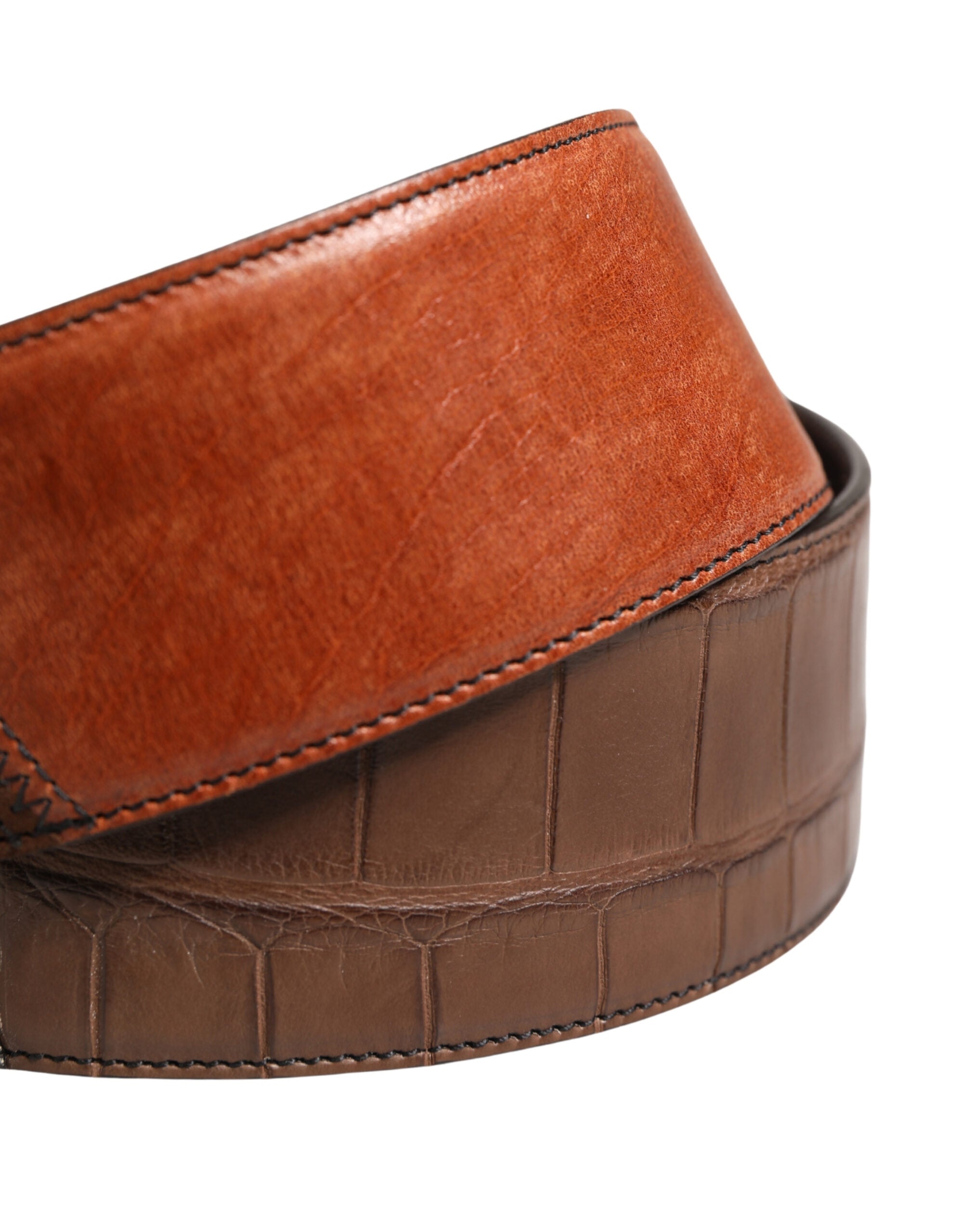 Dolce & Gabbana Brown Velvet Leather Shoulder Strap