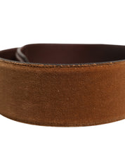 Dolce & Gabbana Brown Velvet Leather Shoulder Strap