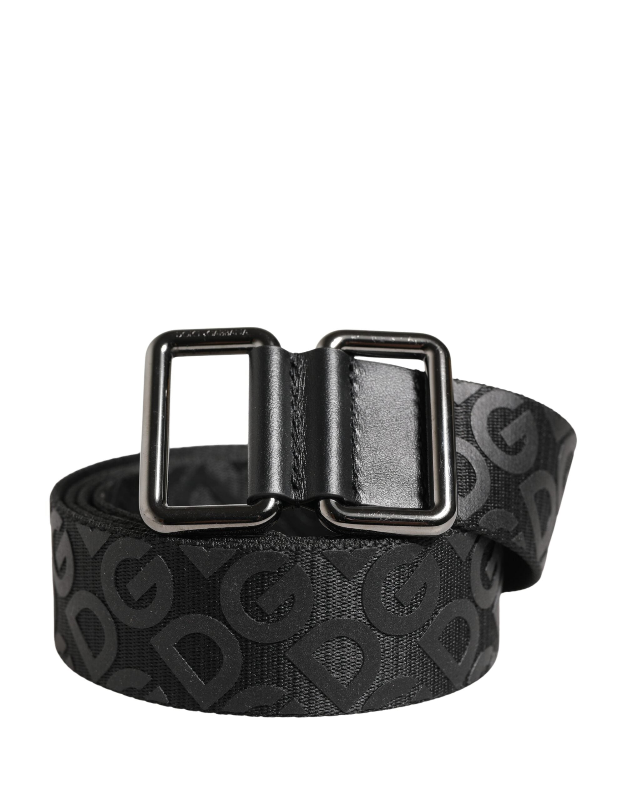 Dolce & Gabbana Black Polyester and Calf Leather Belt