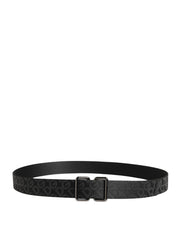 Dolce & Gabbana Black Polyester and Calf Leather Belt