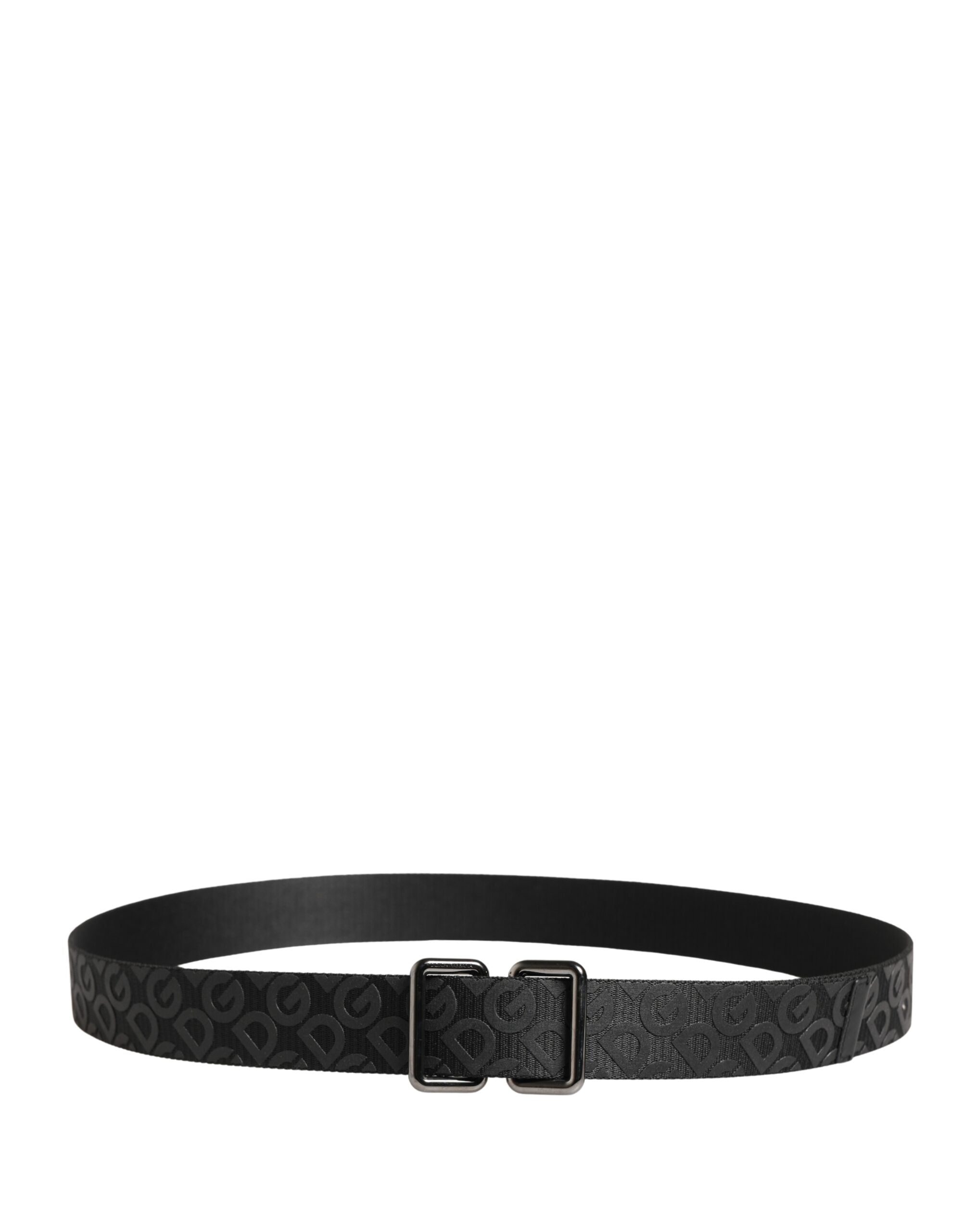 Dolce & Gabbana Black Polyester and Calf Leather Belt