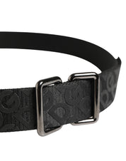 Dolce & Gabbana Black Polyester and Calf Leather Belt