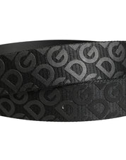 Dolce & Gabbana Black Polyester and Calf Leather Belt