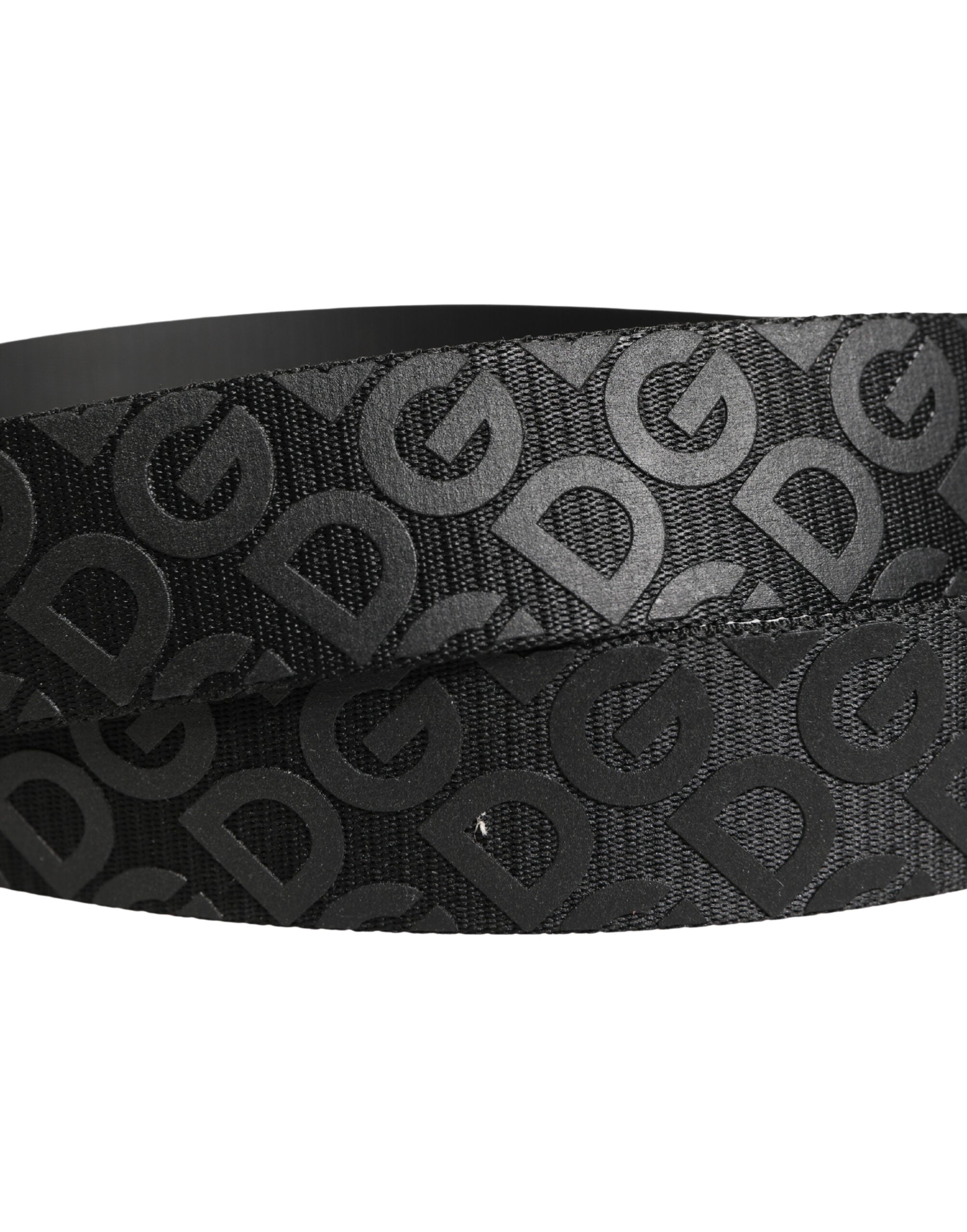 Dolce & Gabbana Black Polyester and Calf Leather Belt