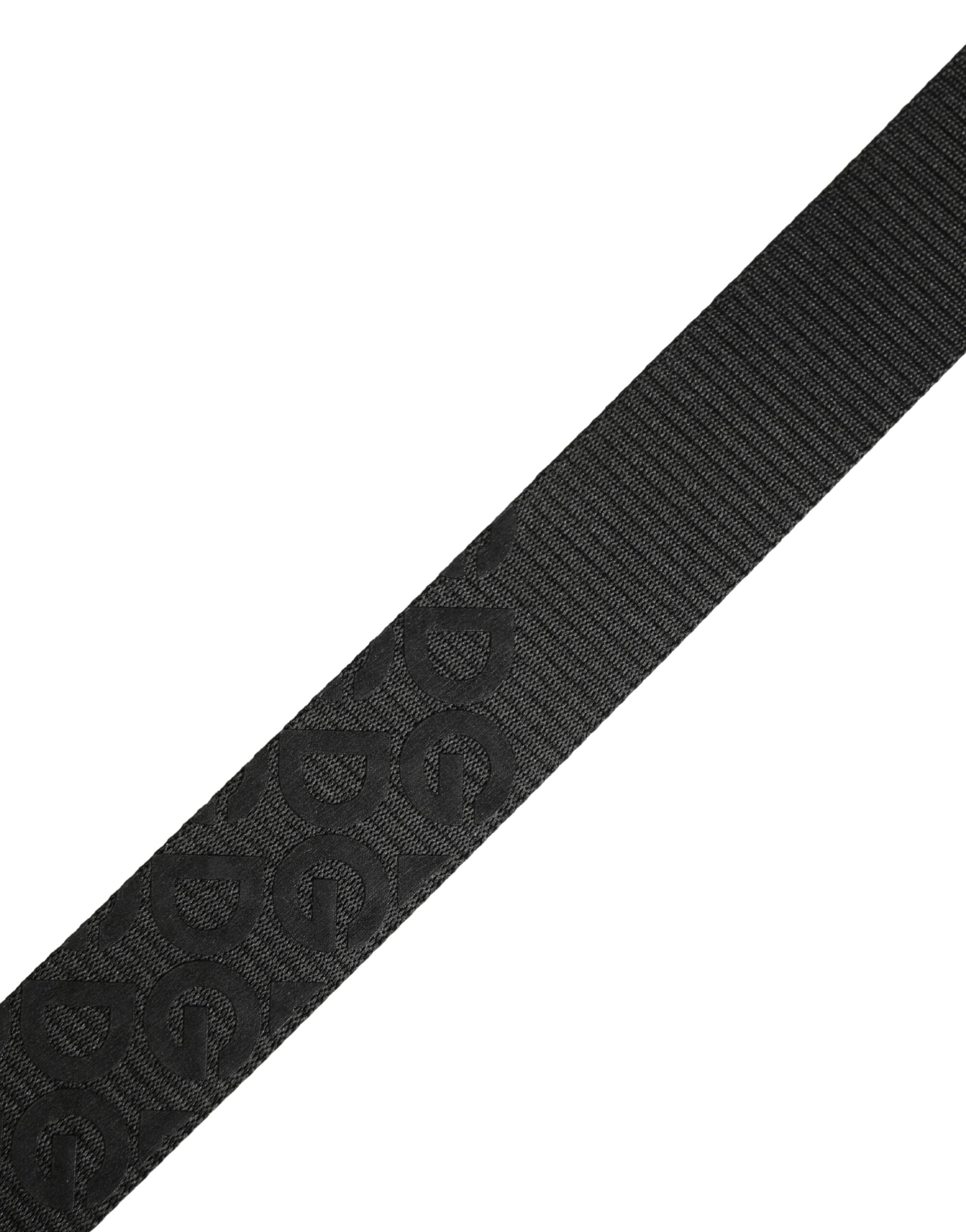 Dolce & Gabbana Black Polyester and Calf Leather Belt