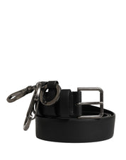 Dolce & Gabbana Black Calf Leather Belt