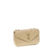 Saint Laurent Beige Lambskin Shoulder Bag