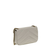 Saint Laurent White Lambskin Shoulder Bag