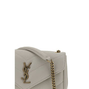 Saint Laurent White Lambskin Shoulder Bag