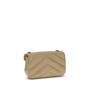 Saint Laurent Beige Lambskin Shoulder Bag