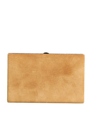 Dolce & Gabbana Beige Velvet Calf Leather Clutch