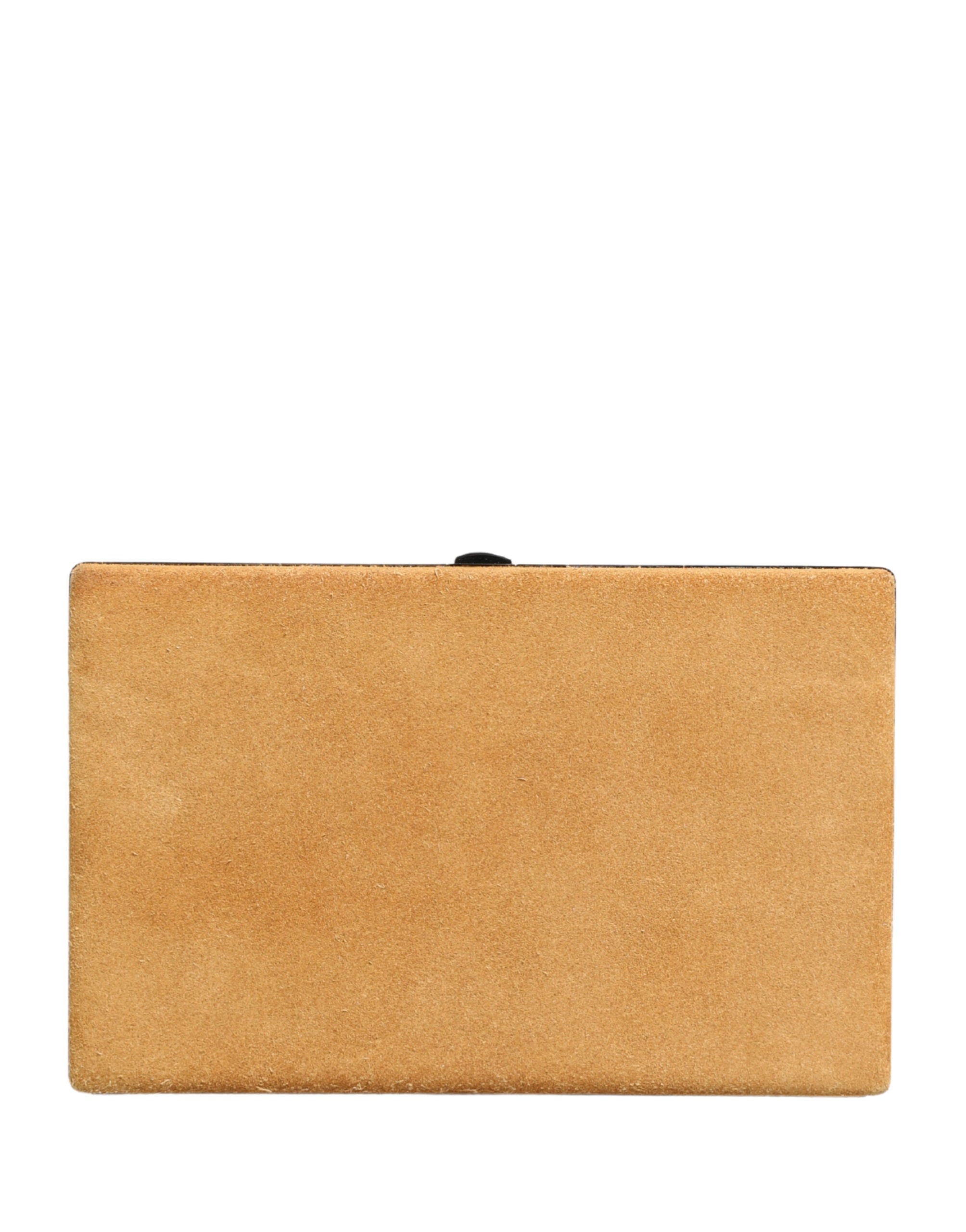 Dolce & Gabbana Beige Velvet Calf Leather Clutch