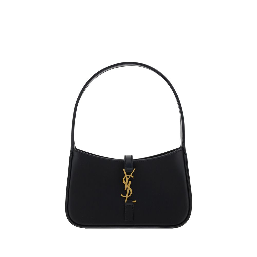 Saint Laurent Black Calf Leather Mini Hobo Shoulder Bag
