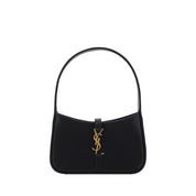 Saint Laurent Black Calf Leather Mini Hobo Shoulder Bag